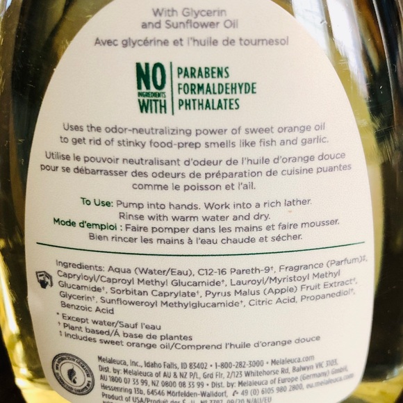 Melaleuca Sweet Orange Foaming Hand Soap - Picture 2 of 2